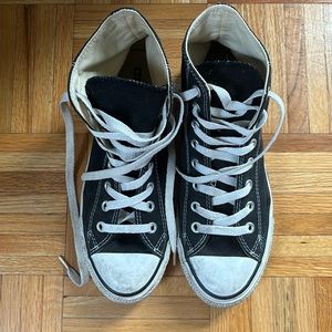 Black high top converse